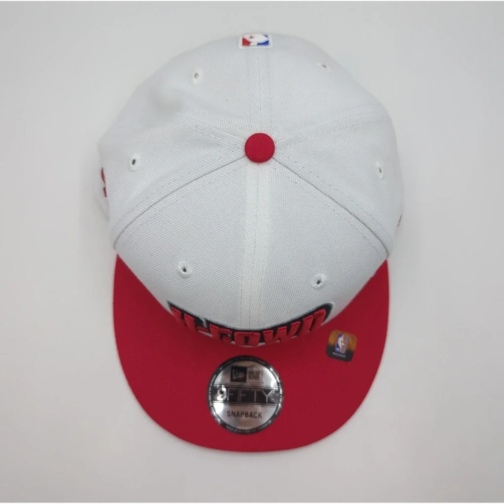 New Era 9FIFTY Houston Rockets H-TOWN Snapback Hat White Red NBA Cap OSFM